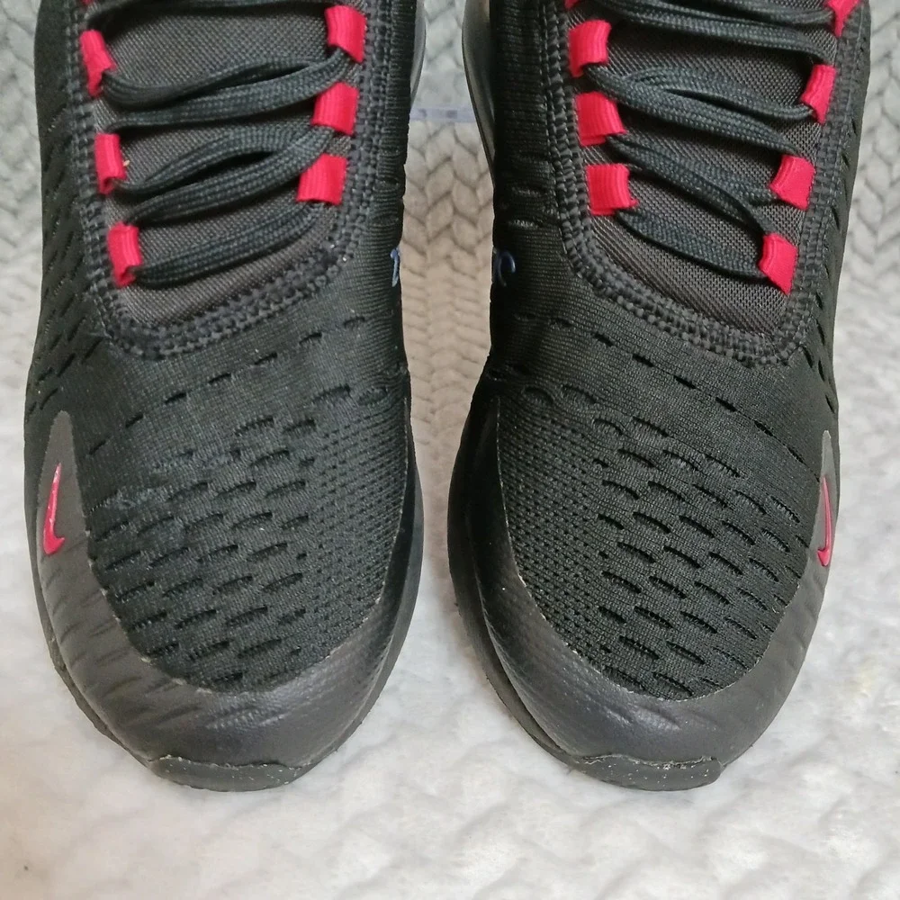 Nike Air Max 270 Black Midnight Navy Red GS Running Shoes Size 4.5Y Women's 6